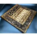 Шахматы, нарды и шашки 3в1 'Эдем', резные, ручная работа, дерево, 50x50 см