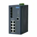 Коммутатор Advantech Управляемый EKI-7712E-4F-AE Advantech Ethernet, 8 портов RJ-45, 4 порта Gigabit SFP, металлич