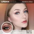 Цветные контактные линзы Urban Layer Maldives Blue, -3.75 / 14 / 8.6, голубой, 2 шт.