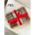 Шкатулка ZARA HOME, для украшений, дерево, бук, мешковина 23x30x6 см