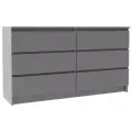 МС Мори Комод МК 1380.6 Графит (для одежды, под телевизор, с ящиками, с полками, большой)
