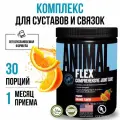 Комплекс для суставов и связок Animal Flex Powder c апельсином 30 порций, хондропротектор, глюкозамин, хондроитин, MSM