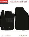 Коврики в салон текстильные Allmone Классик для Renault Duster 1 (HS) 2015 - 2021, черные, 2шт. / Рено Дастер 1