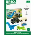 BRIO 36096 – Аккумуляторный поезд с динозаврами 5 элементов с элементами света