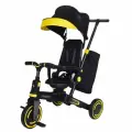 Велосипед трехколесный 5 в 1 Pushsport черно-желтый