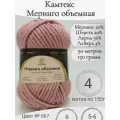 Пряжа Меринго Объемная, 067-пудра, 4 мотка