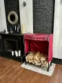 Дровница для камина, бани и улицы, металлическая, подставка для дров с чехлом Pikate