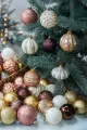 Набор ёлочных шаров из пластика новогодний кутюрье, коллекция 'Кофейный десерт', 60-70 мм, упаковка 60 шт, Winter Deco 2000288
