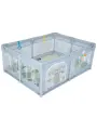 Манеж детский напольный Fancy 120х160, серый