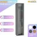 POINT ТИП-41 шкаф-витрина навесной, 40 х 170 х 29 см, МДФ/ЛДСП, Серый Графит