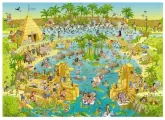 Пазл Heye 1000 деталей: Нильский зоопарк -- Degano: Funky Zoo - Nile Habitat - Нильский зоопарк