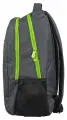 Рюкзак Oasis Metropolitan, спортивный, 18 л, на молнии, с карманами, серый с зеленой молнией
