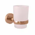 Стакан для зубных щеток Rav Slezak Colorado COA0201ZRL Розовый золотистый глянцевый стекло на стену