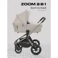 Коляска для новорожденных 2 в 1 MOWBaby ZOOM универсальная RA086 Milky