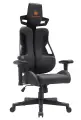 Кресло Everprof Serval Q, геймерское, экокожа, черное, рост до 200 см