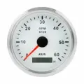 Тахометр со счетчиком моточасов, 6000 об/мин, белый циферблат