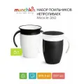 Поильник непроливайка Munchkin MIRACLE® 360° с ручками 207 мл. с 6 мес.2 шт, черный/белый