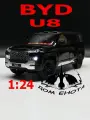 Машинка BYD Yangwang U8. Металлическая модель автомобиля БИД Ю8 черный 21см. Игрушка инерционная машина 1:24