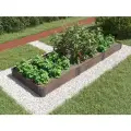 Грядка из ДПК 3 м x 1 м, (доска: 22.5х3 см, Еврогрядка, цвет: венге)