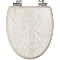 Сиденье для унитаза с микролифтом деревянное модель 04 слоновая кость