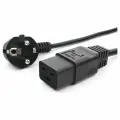 Шнур Power Cube ПВС-АП 3x1,5 S22C19-250-16-1.8, черн, 1.8 м, C19, 3x1.5, 16А, с зазем, Россия RPC-186C191,8BL