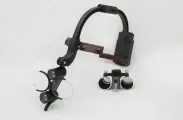 Профессиональный двухточечный налобный осветитель с бинокулярами 3,5x и линзой +1,5.