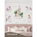 Замок принцессы / Декор для детской комнаты - интерьерные наклейки на стену