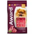 Сухой корм AWARD для взрослых собак мелких и миниатюрных пород с ягненком и индейкой с добавлением брокколи и брусники 1,5кг