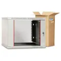 Шкаф настенный разборный Цмо ШРН-Э-9.350 9U 600x350мм дверь стекло, серый