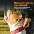 Ошейник для собак крупных и средних пород с ручкой, SSY, Тактический ошейник, Размер L, Красный
