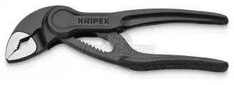 Клещи переставные KNIPEX COBRA XS, зев 28 мм, длина 100 мм, фосфатированные KN-8700100