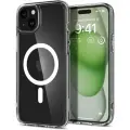 Чехол Spigen на Apple iPhone 15 (ACS06802) Ultra Hybrid MagFit / Спиген чехол для Айфон 15 MagSafe, противоударный, с защитой камеры, белый