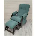 Кресло-маятник, с пуфом, с карманами, велюр, нагрузка до 120кг