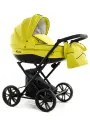 Коляска-люлька BEBIZARO MERCED YELLOW дождевик, москитная сетка, подстаканник, сумка для мамы