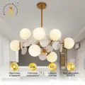Люстра потолочная шары Балтийский Светлячок цоколь Е27 8 плафонов