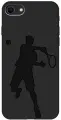 Силиконовый чехол на Apple iPhone SE (2022) / SE (2020) / 8 / 7 / Эпл Айфон СЕ 2022 / СЕ 2020 / 8 / 7 с рисунком Tennis Soft Touch черный