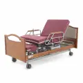 Медицинская кровать электрическая MED-MOS DB-2B (П) (коричневый) с функцией кардиокресло, поворотным креслом в правую сторону для лежачих больных