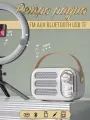 Ретро радиоприемник / беспроводная колонка FM AUX BLUETOOTH USB TF (белый)