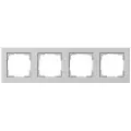 Рамка установочная Gira Е2 для скрытого монтажа, 021437, 4 поста, цвет Серый матовый