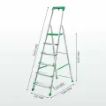 Алюминиевая стремянка Новая Высота, с органайзером, 1х6 ступеней, 2К башмаки, 2118106