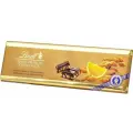Шоколад LINDT GOLD Горький с Апельсином и Миндалем 300г