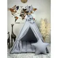 Вигвам для детей с ковриком, серый. SWEET HOME for kids