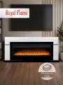 Камин электрический напольный Royal Flame LINDOS 60 белый c очагом Vision 60 LED, c кристаллами, звуком и эффектом реального пламени