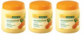 Бальзам-питание Белита Облепиха и Липовый цвет для сухих и повреждённых волос, 450 мл, 3 шт