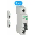Автоматический выключатель Easy9 1P 16А характеристика C (комплект из 3 шт)