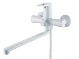 Смеситель для ванны с длинным изливом, белый A0663К