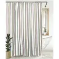 Штора занавеска для ванны Bath Plus тканевая 180х180 Cross Jagged Линии с кольцами