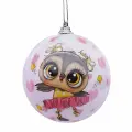 Набор елочных шаров Oubaoloon Совушки, 8 см, 3 штуки