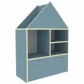 Стеллаж Домик Светло Синий/Голубой