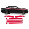 Наклейка для Dodge Challenger 2011-2020 (полосы 6 шт.) красный